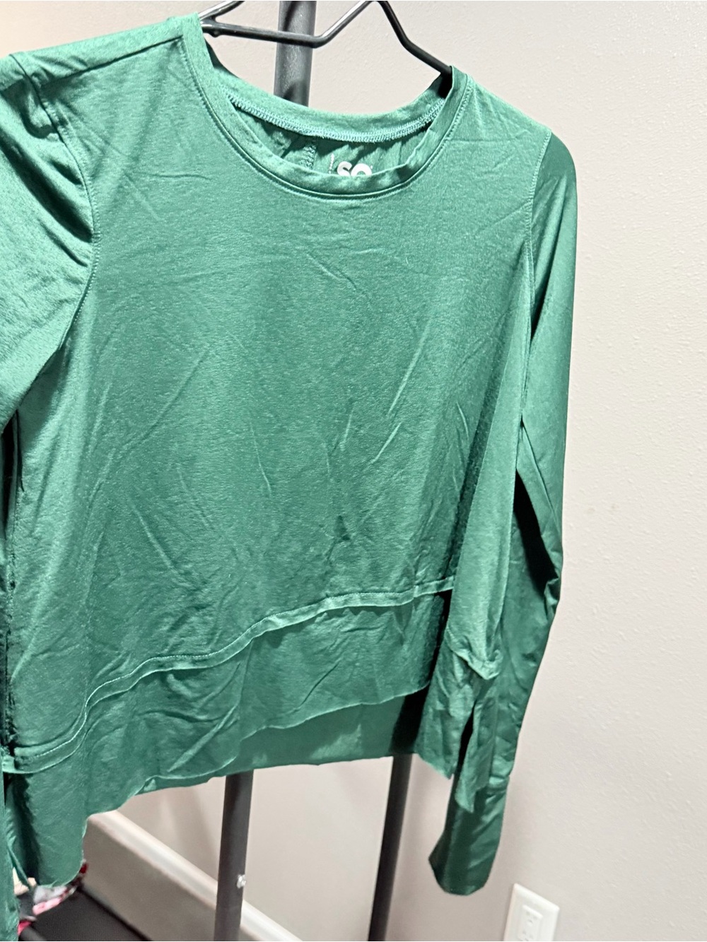 SO Green Long Sleeve Crewneck Top